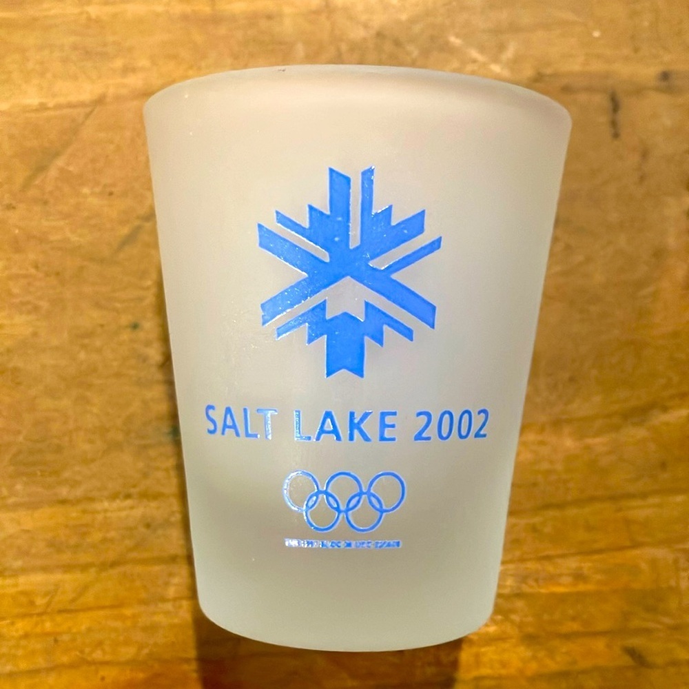 Collectible good condition Salt Lake 2002 Olympics Shot Glass